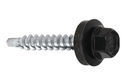 Farmářský skrutka s EPDM základňou pre obklady pro drevo 4,8 x 25 RAL 9005 250ks